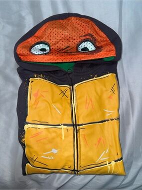 GUC | Kids Orange & Yellow Turtle Zip Hoodie | L 10/12